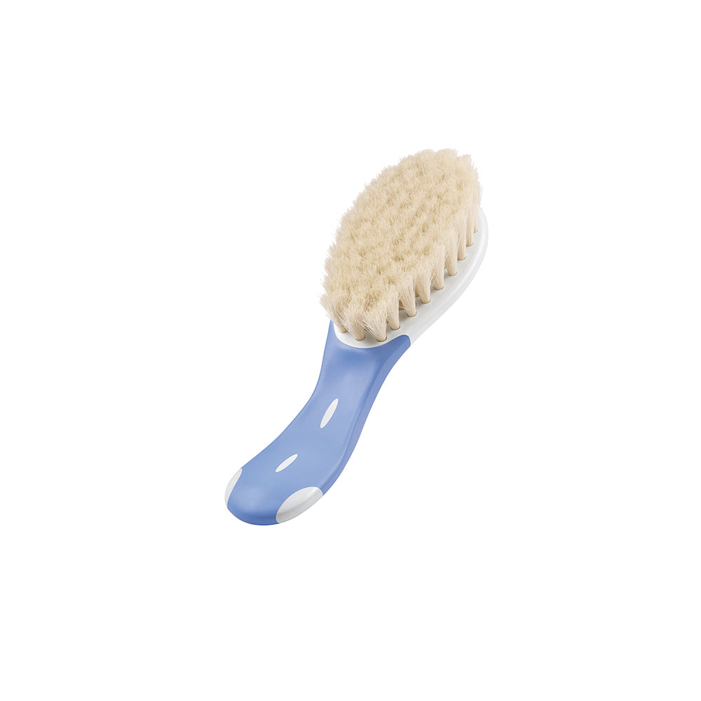 NUK Natural Goat Hair Baby Brush - Blue - ShopBaby