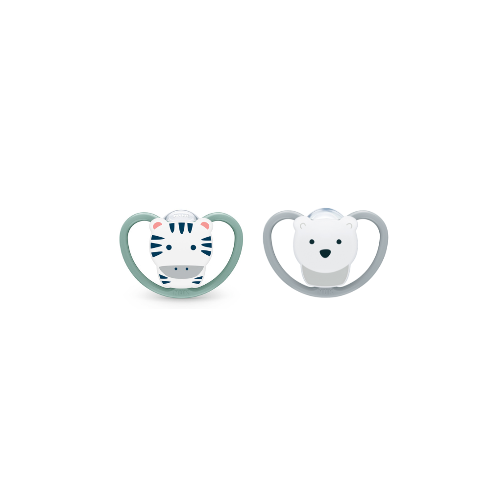 NUK Perfect Match Air Soother 2 Pack - Polar Bear/Zebra