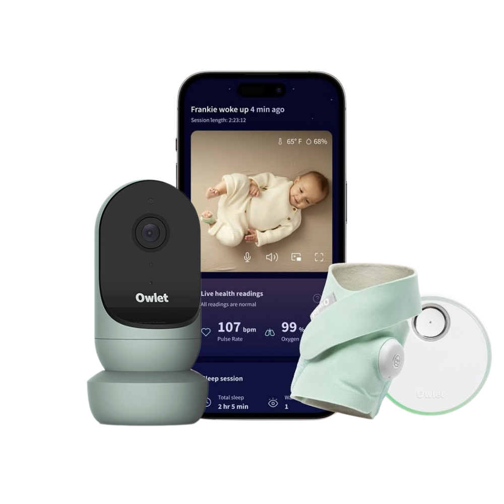 Owlet Dream Sock & FREE Cam 2 Sleepy Sage Bundle - FDA-Cleared Baby Monitor