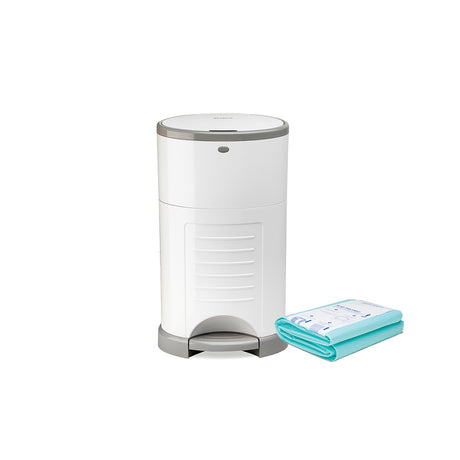 Korbell Classic 16 Litre Nappy Bin Bundle (with free liner) - White - Shopbaby