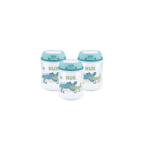 NUK First Choice Temperature Control Breastmilk Storage 150ml 3 Pack - Crocodile - Shopbaby