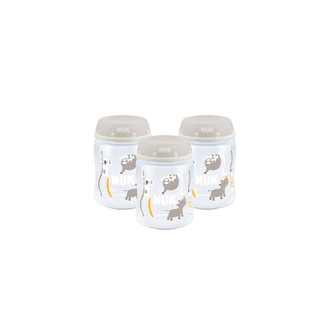 NUK First Choice Temperature Control Breastmilk Storage 150ml 3 Pack - Safari - Shopbaby