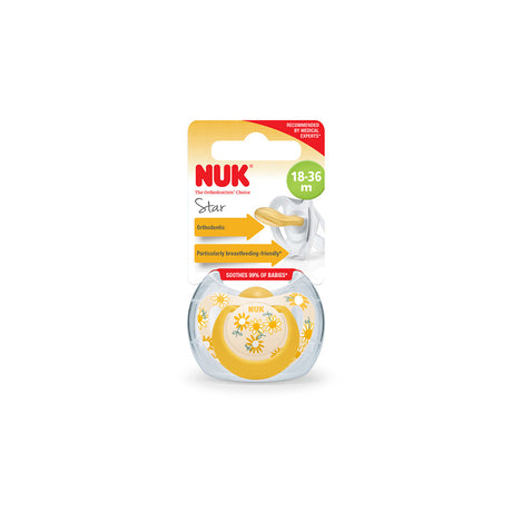 NUK Star Latex Soother 1 Pack - Sunflower