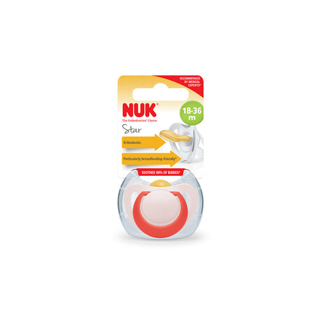 NUK Star Latex Soother 1 Pack - Red