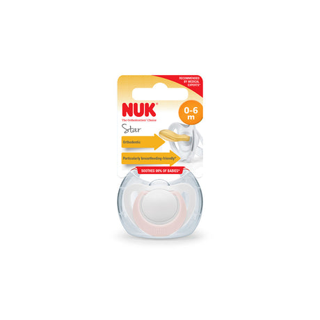 NUK Star Latex Soother 1 Pack - Rose